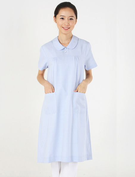 护士服订做公司,淡蓝护士服设计